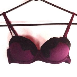 *GUC* Candie's Push-Up Lace-Trim Balconette Bra